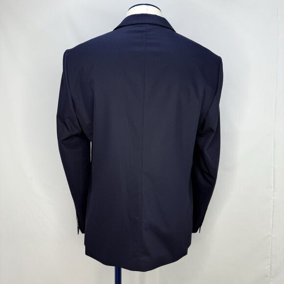 Zara Man Blazer Mens  Size 44 Navy Blue Suit Jacket Two Button - Picture 2 of 16
